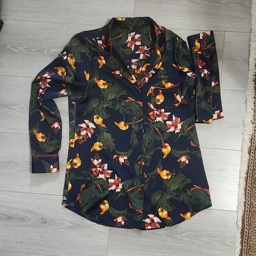 Floral Long Sleeve Button-Up Shirt